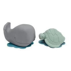 Ingolf La Baleine Et Dagmar La Tortuecoffret Cadeau De Bain Hevea -Bébé Jeux Soldes Boutique ingolf la baleine et dagmar la tortue coffret cadeau de bain hevea