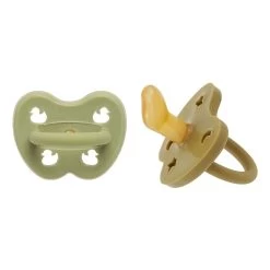 Lot De 2 Tétines Hevea Planet En Caoutchouc Naturel - Hunter Green / Olive