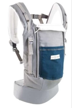 Porte-bébé PhysioCarrier Eléphant Poche Bleu Paon - Love Radius -Bébé Jeux Soldes Boutique porte bebe physiocarrier elephant poche bleu paon love radius jpmbb ouvert