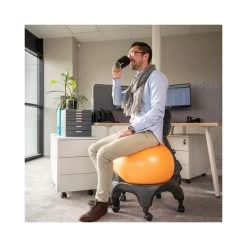 Siège Ballon Tonic Chair Confort Orange -Bébé Jeux Soldes Boutique siege ballon ergonomique tonic chair orange
